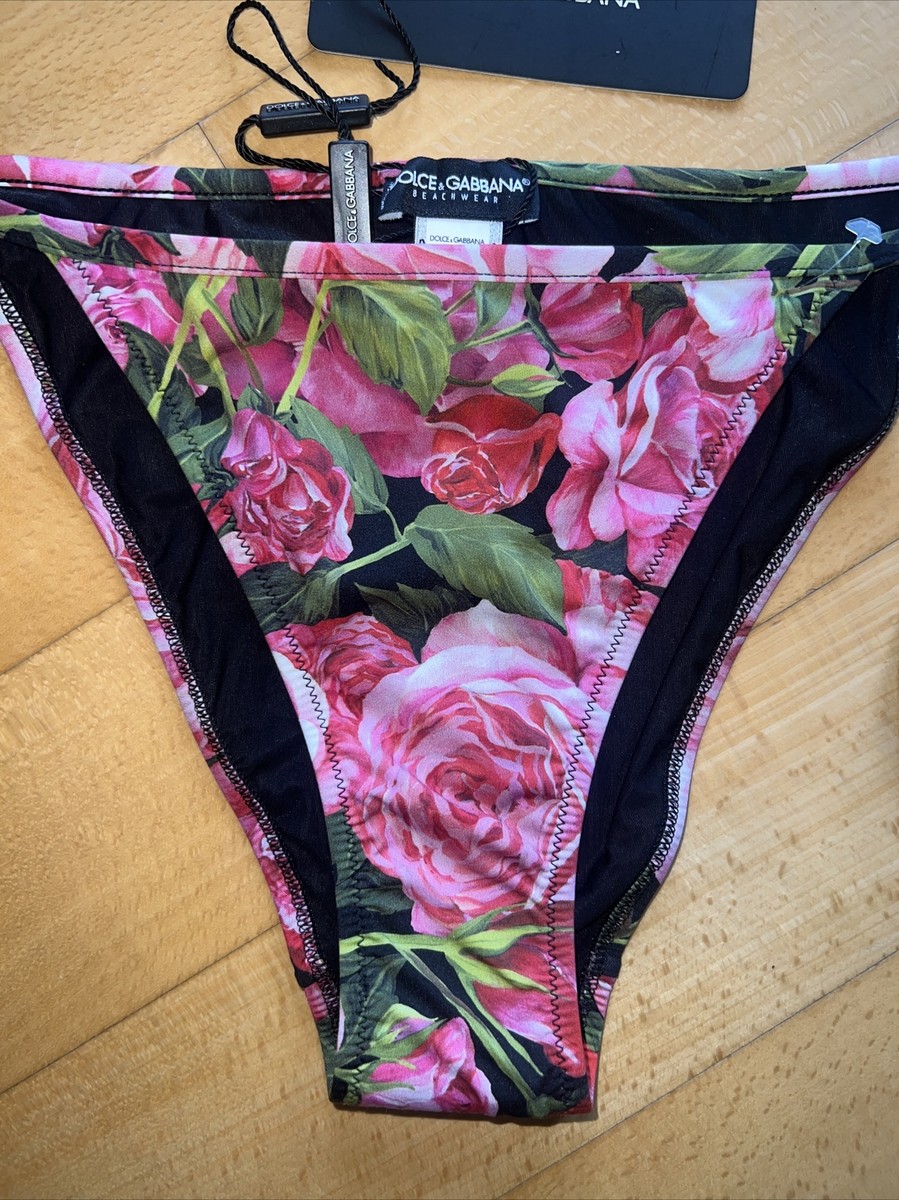 DOLCE GABBANA BIKINI BOTTOMS ROSES D & G LADIES SWIM BOTTOMS