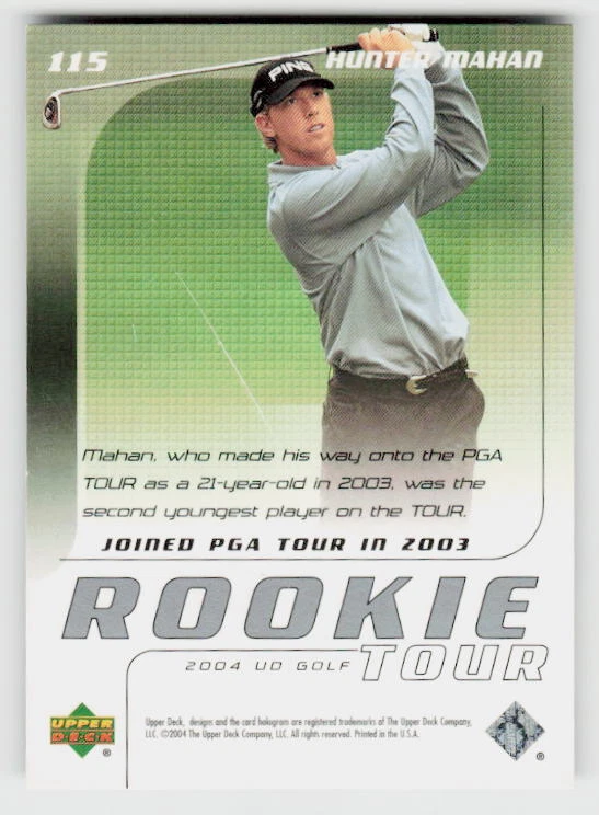 2004 Upper Deck #115 Hunter Mahan - Image 2 of 2