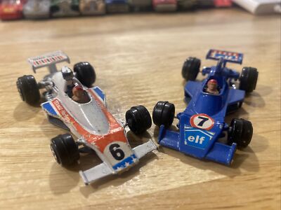 Vintage Yatming #1306 & 1307 Texaco McLaren M2 Tyrrel Elf 007