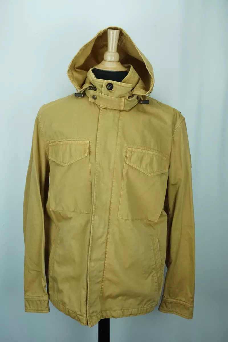Belstaff DTC Field Cotton Zip Up Duck Hideaway Hooded Jacket Sz 52eu 42us NEW