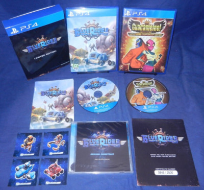 PS4; Blue Rider Limited ED, NEW Music, Guacamelee! Super Turbo Championship ED
