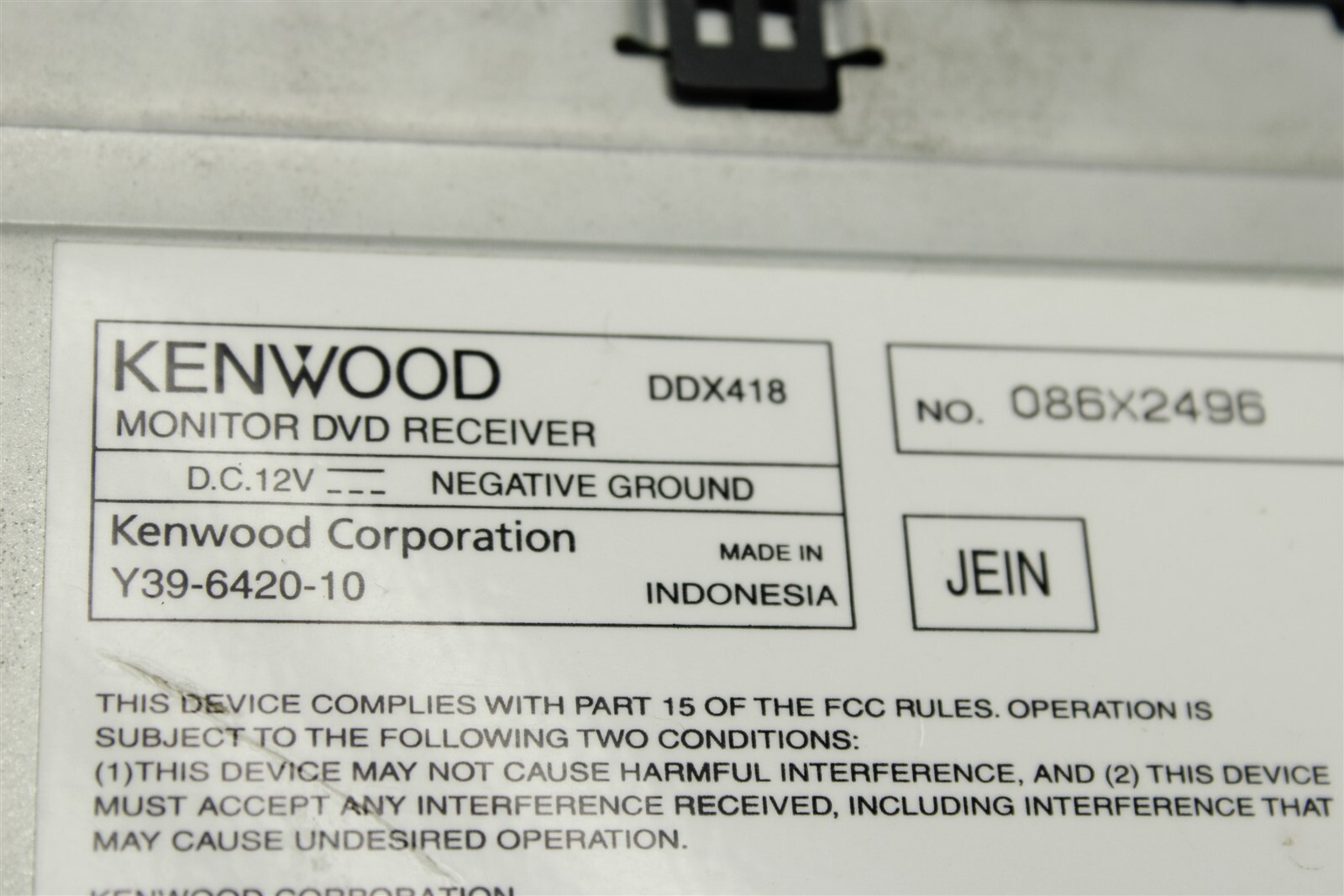 Kenwood Stereo Radio Double Din Touchscreen Bluetooth Radio DDX418 eBay