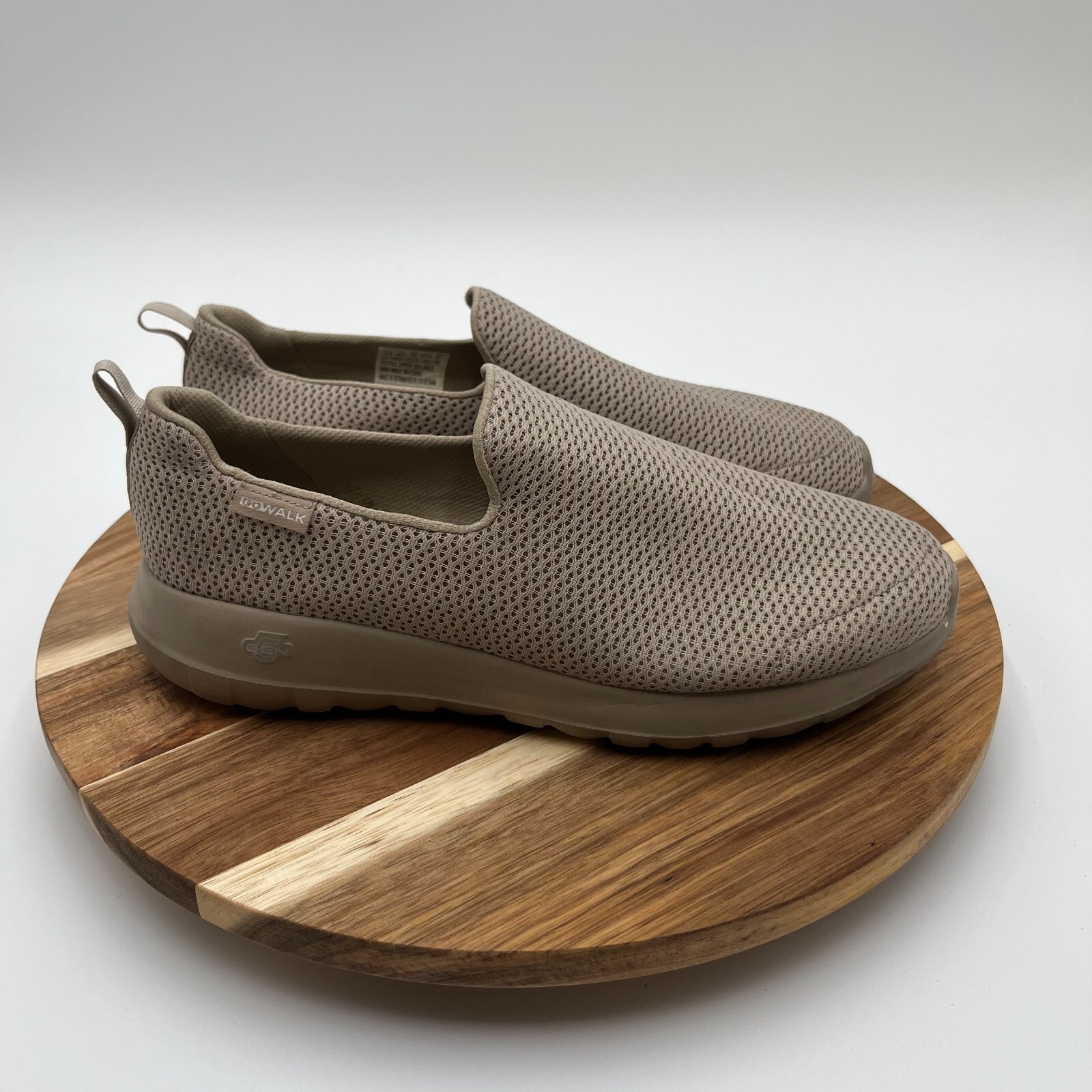 Skechers Mens Go Walk Max 54600 Taupe Beige Casual Shoes Sneakers