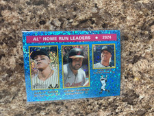 2025 Topps Heritage Chrome Blue Sparkle Aaron Judge Soto Home Run Leaders # 194