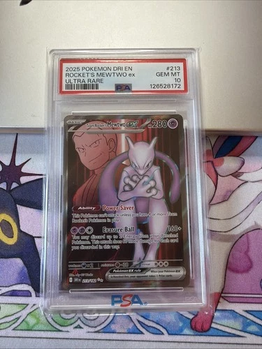 PSA 10 TEAM ROCKET'S MEWTWO EX 213/182 ULTRA RARE DESTINED RIVALS POKEMON