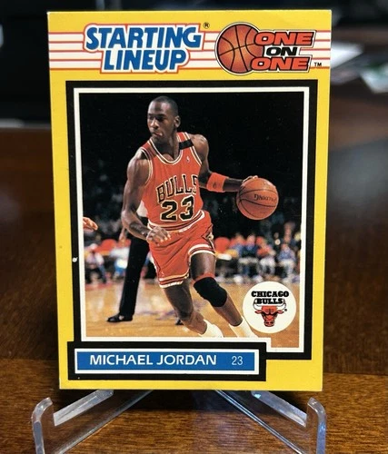 New ListingMICHAEL JORDAN 1989 KENNER STARTING LINEUP ONE ON ONE CARD ONLY VG-EX CONDITION
