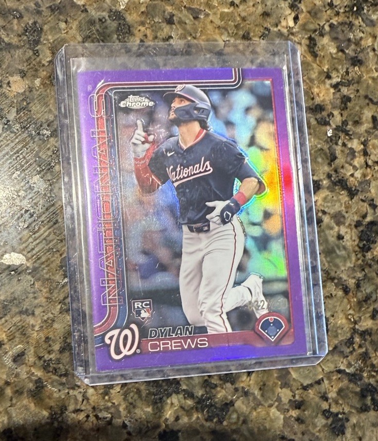 2025 Topps Chrome  - Dylan Crews #146 Purple Refractor /250 Rookie Card