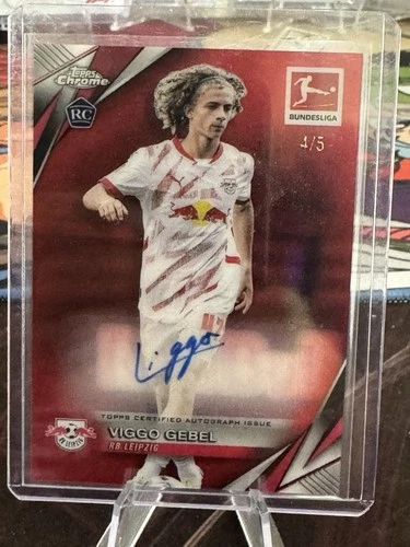 2024-25 Topps Chrome Bundesliga Chrome Autographs Viggo Gebel #BA-VGE Red /5