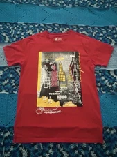 Bleeker And Mercer Red T-Shirt Short Sleeve Crew Neck Size Medium