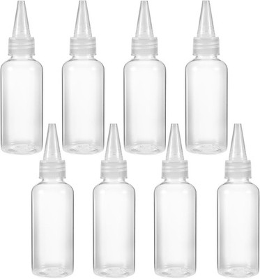 8Pcs Plastic Squeeze Bottles 2 oz Mini Clear Empty Squirt Bottle Small Squirt