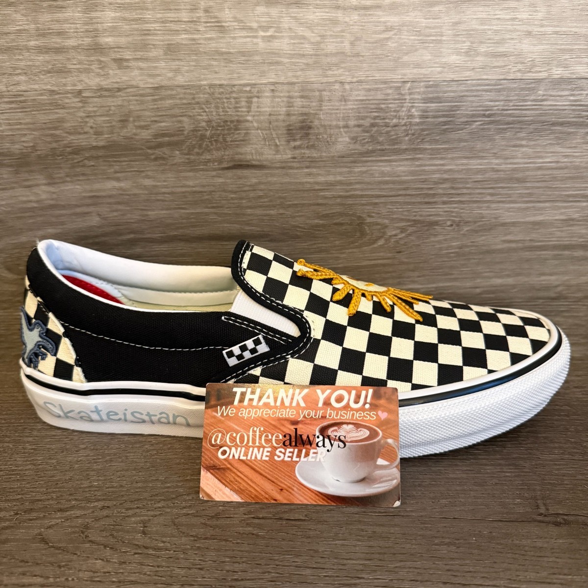 Vans Skate Slip-On Skateistan Checkerboard Pop Cush Size 