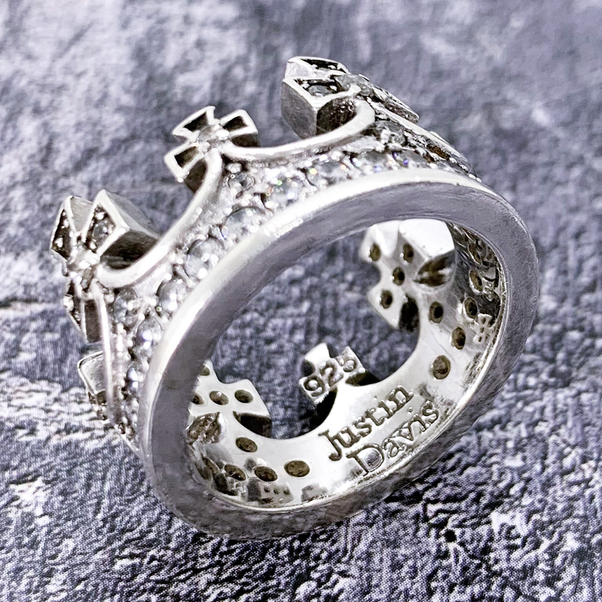 Justin Davis MONACO Tiara Zirconia Ring SRJ185 Discontinued