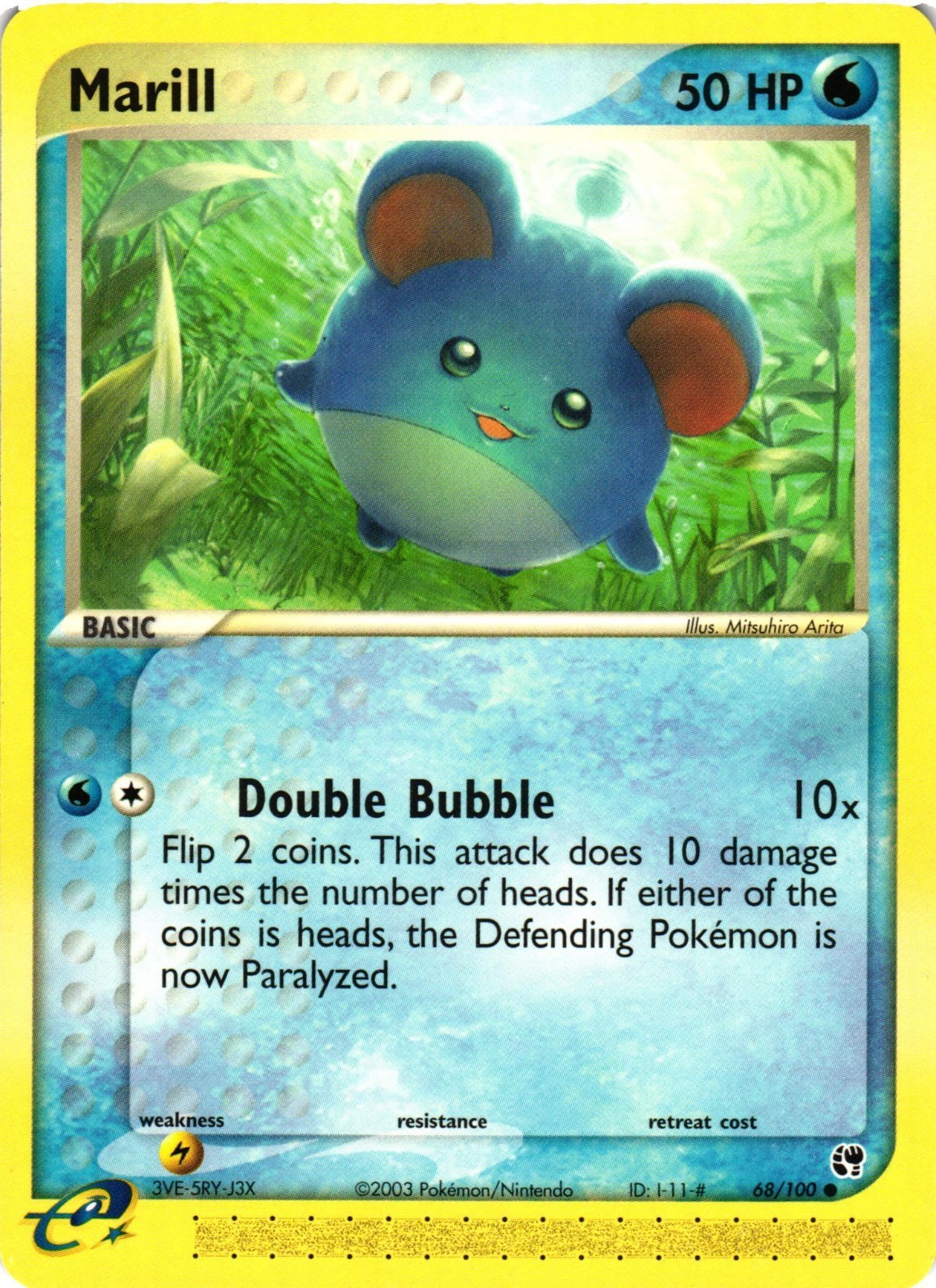 Pokemon TCG Marill 68/100 Common Sandstorm VLP