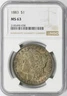 1883 $1 Morgan Silver Dollar NGC MS63 Dark Toning