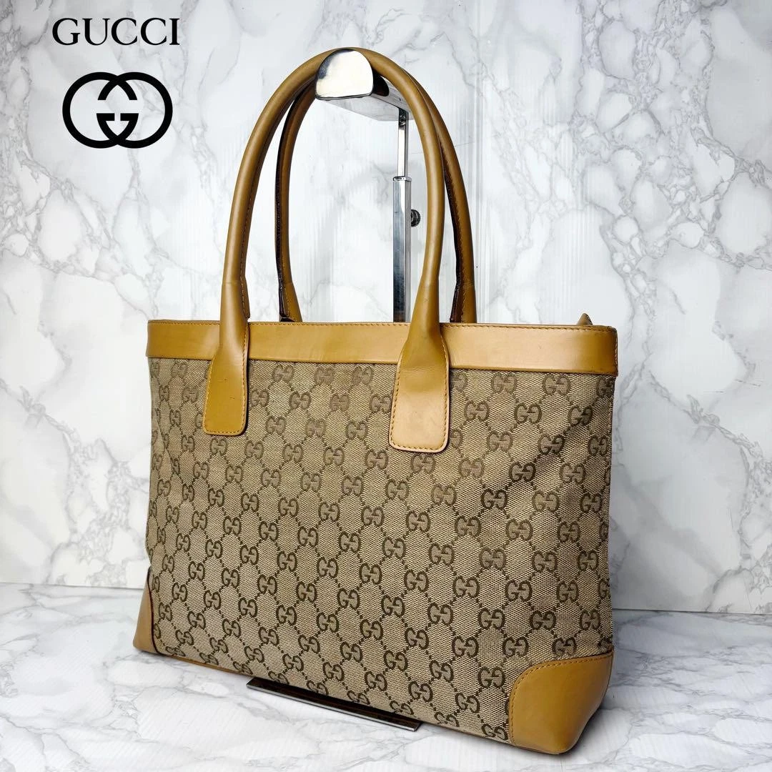 341 GUCCI sac à main fourre tout épaule GG toile bg6