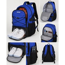 basketball bag, blue, shoe compartment, easy to clean