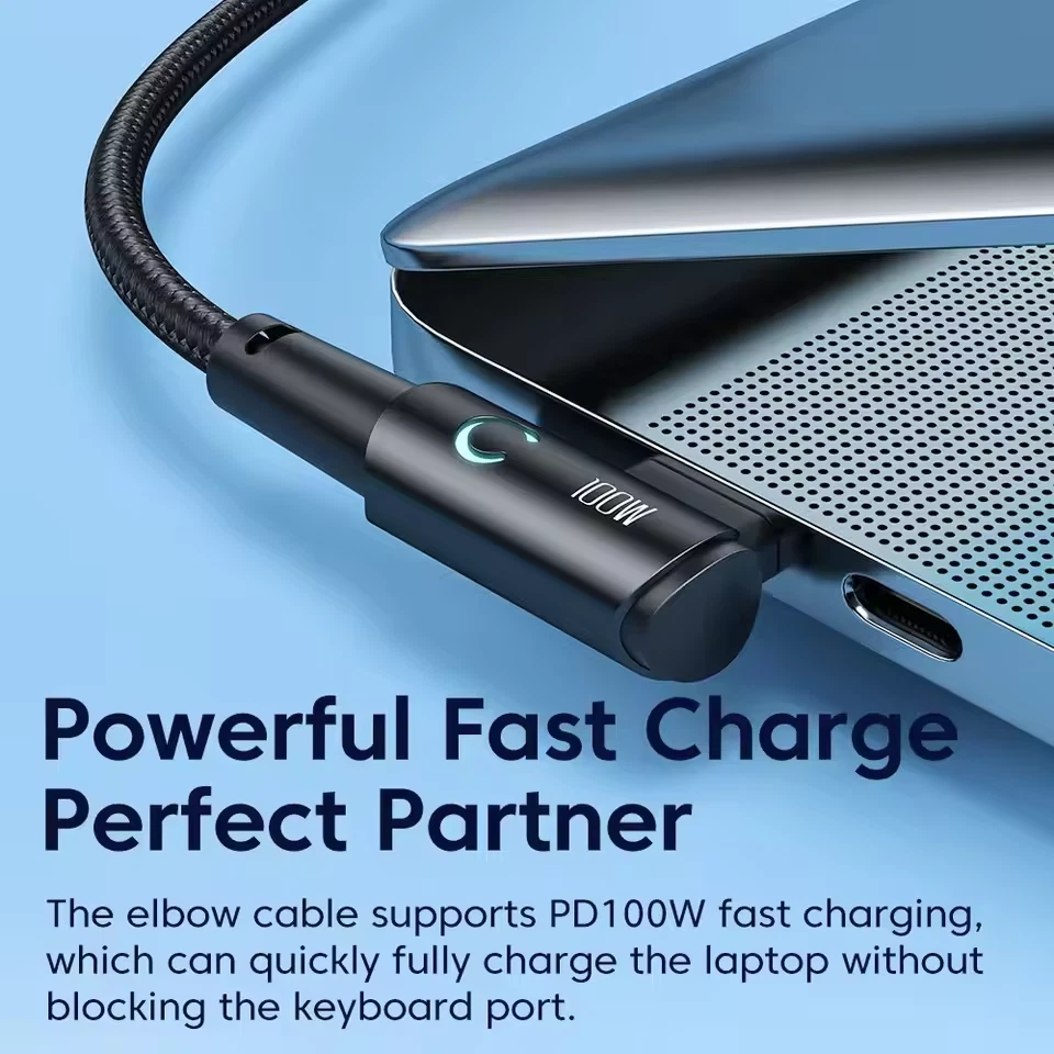 Typ C USB-C USB Kurz 90° Winkelkabel schnell Ladekabel für Samsung Huawei - Bild 2 von 4