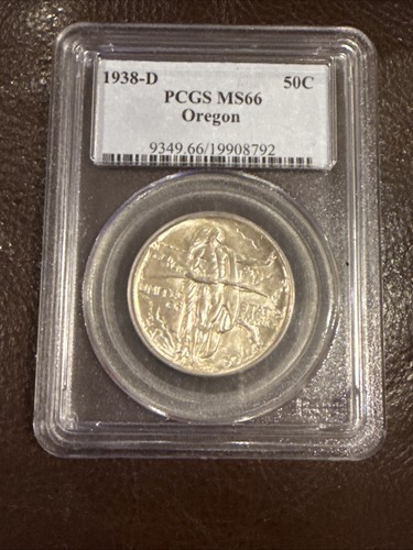 1938, 1938-S, 1938-D set of 3 Oregon Commemorative 50C PCGS MS66/MS6 Half Dollar - Picture 6 of 7