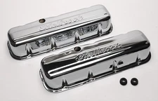 Edelbrock Signature Series Chrome Valve Covers 4680 Chevy BBC 396 427 454