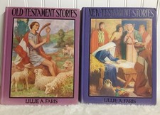 1930's New & Old Testament Stories Retold Great For Kids Set of 2 HB Books 9X11