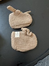 GreenMoon strickschuhe beige Baby neu 0-6 Monate Geburt Geschenk