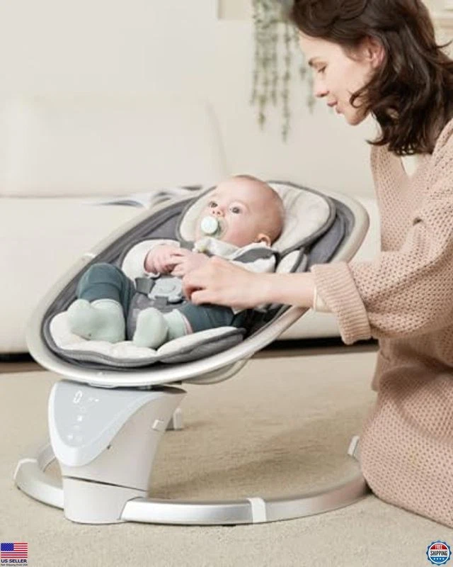 Electric Baby Swing - 5 Speed Adjustable, 10 Lullabies, Portable for Infants
Opens in a new window o