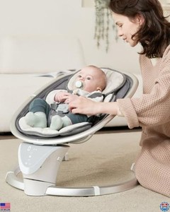 Balançoire électrique pour bébé - 5 Vitesse réglable, 10 Lullabies, portable pour nourrissons