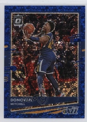 2020 Panini Donruss Optic Fast Break Blue Prizm 27/50 Donovan Mitchell #30 0n1s