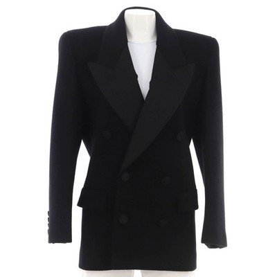 Saint Laurent Women's Double Breasted Blazer Wool