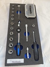 Roebuck 1/4 Ratchets And Socket Set Shadow Foam Inlay 48 Pcs 5mm_14mm Sockets