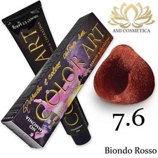 Ammonia Free Hair Dye 7.6 Color Art Blonde Red 100ml