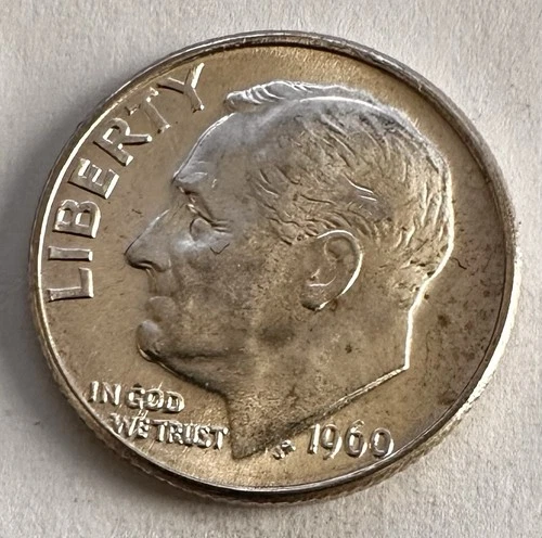 1960 D UNCIRCULATED ROOSEVELT DIME 90% SILVER COIN #2