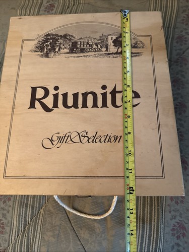 RIUNITE GIFT SELECTION WOOD WINE CRATE BOX Rope Latch - Picture 8 of 10