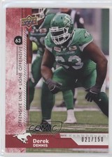 2018 Upper Deck CFL Red 21/150 Derek Dennis #158 n1u