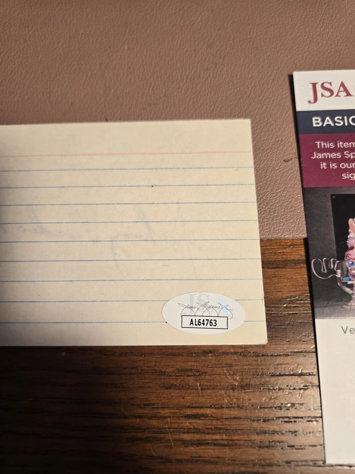 Johnny Vander Meer Signed Autographed 3x5 Index Card JSA COA Reds No-Hitter - Image 3 of 3