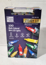 Home Accents Holiday 100 Multi-Colored Mini LED Lights Steady Lit Christmas