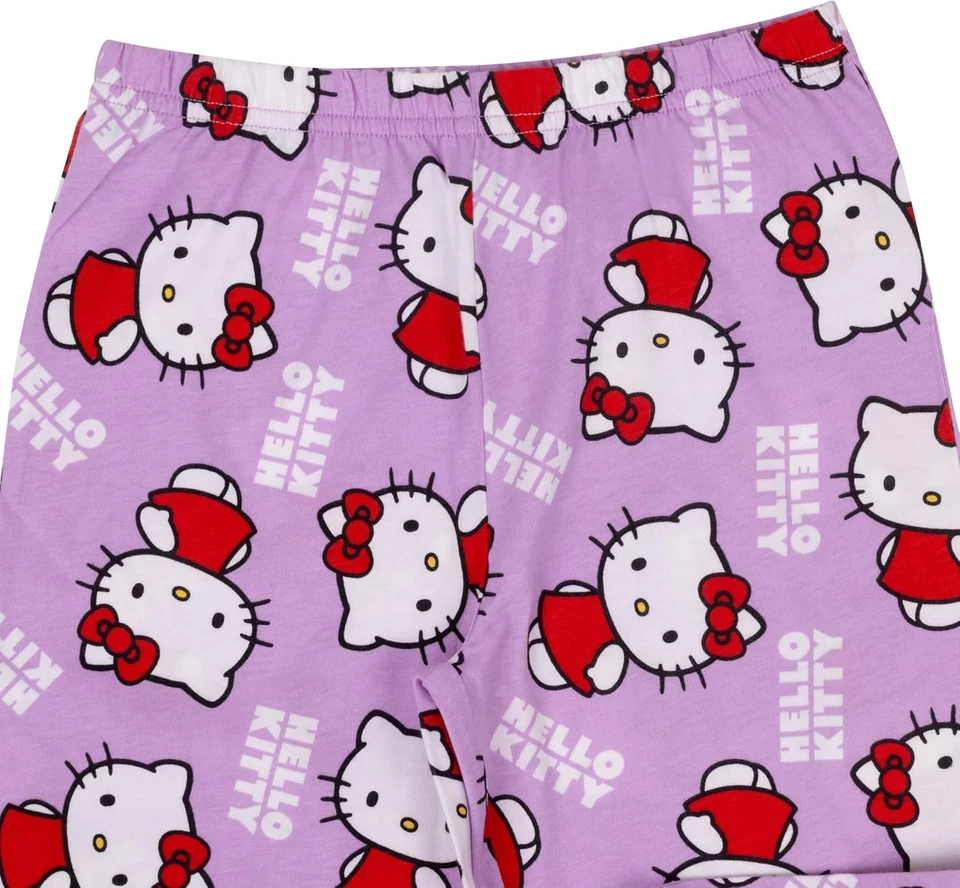 Paquete de dos pijamas de salón Hello Kitty 100 % algodón para niñas o mujeres 5-6 años Foto 4 de 4