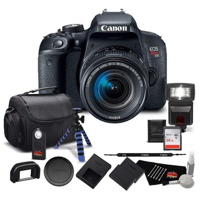 Canon EOS Rebel T7i Digital SLR Camera with 18-55mm Lens 1894C002 - Bundle Kit