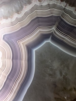 XL Laguna Agate | CRAZY PARALLAX 3D Shadow Effect Purple Slab Specimen *Mexico