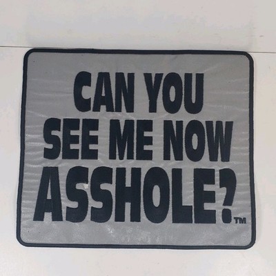 Large 10x8 inch Can You See me Now A**Hole Reflective Back Patch New with Flaws