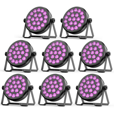 10x 84W LED 21 Par Can Stage Light DMX RGBW Disco Show DJ Wash Lighting w/Remote