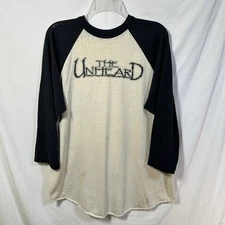 Vintage Distressed The Unheard XL Raglan Tee USA Made T-Shirt Sportswear Band