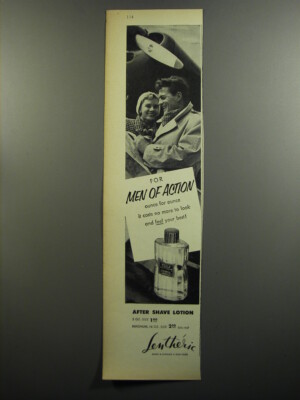 1952 Lentheric After Shave Lotion Advertisement - For Men of Action