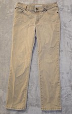 Chicos Jeans Womens 1 Short So Slimming Soft Stretch Beige Platinum Denim