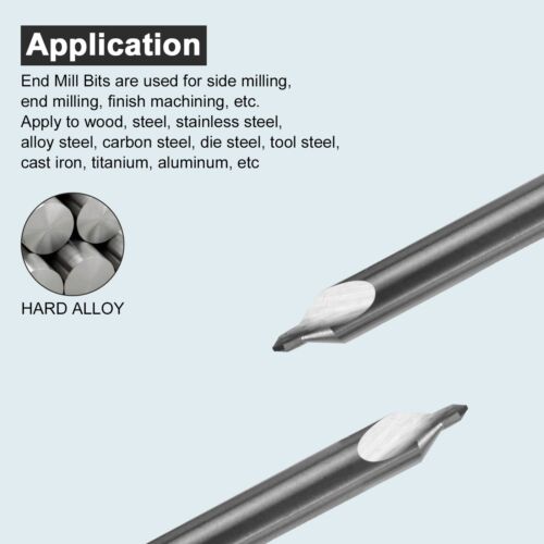 5PCS 60 Degree 5/64" x 3/16" x 1-7/8" Solid Carbide Center Drills-Double End NEW - Picture 5 of 7