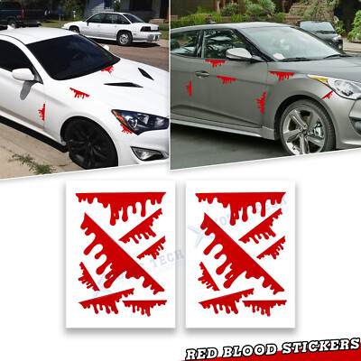 Blood Drip Car Front Hood Side Door Decals Decor For Hyundai Elantra Sonata Fe