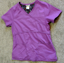 SCRUBSTAR Brand Purple SZ XS short sleeve poly/cotton scrub top