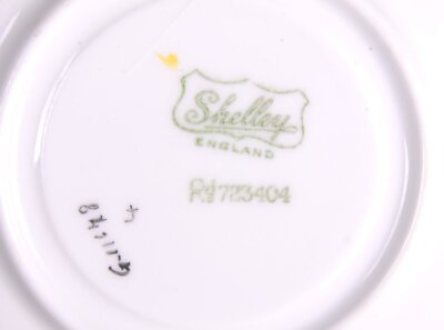 Shelley ／サンライズ＆トールツリー.クリーマー＆シュガーボウル 極美品 英国 シェリーShelleyクロッシェ クリーマー＆シュガー