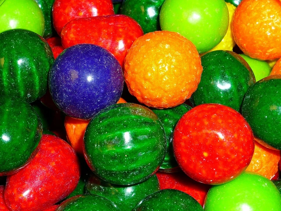 SEEDLINGS 5 lbs DUBBLE BUBBLE 1" CANDY FILLED GUMBALLS Bulk Vending Machines Gum