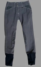 Equine Couture Sportif Natasha Grey Equestrian Riding Breeches Size 24 - EUC